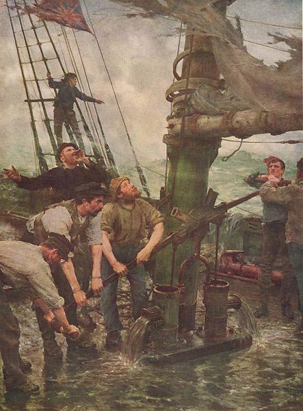 Henry Scott Tuke ALL HANDS TO THE PUMPS